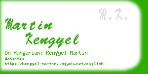 martin kengyel business card